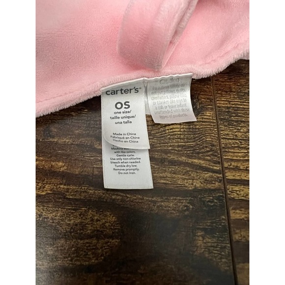 Carters Pink Lamb Rattle Blanket with Pacifier‎ Holder Lovey - Picture 7 of 8